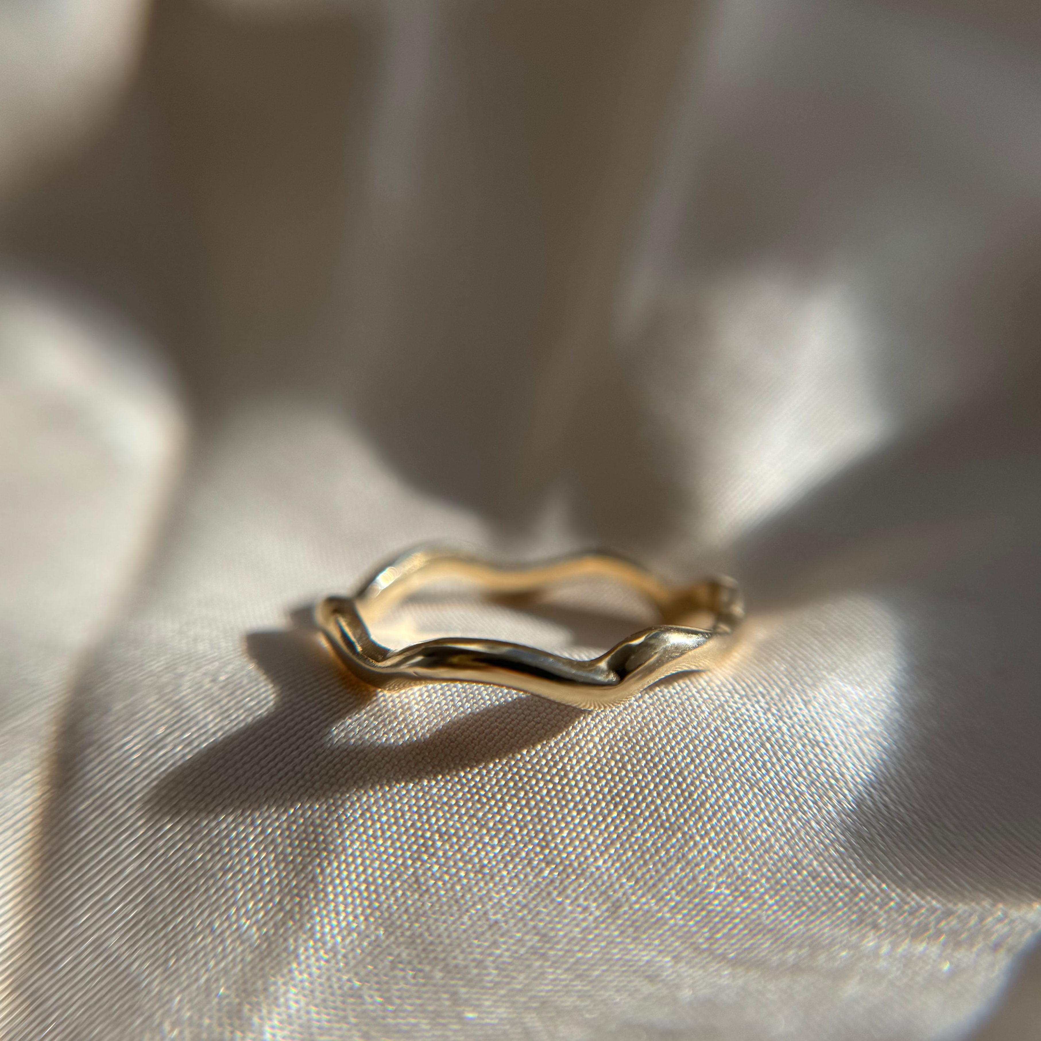 Custom Gold Wavy Ring