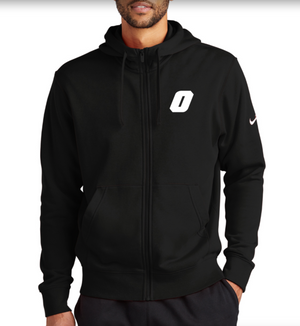 Okemos Wolves- O Nike Zip Up Hoodie - Embroidered – Fabricated Customs
