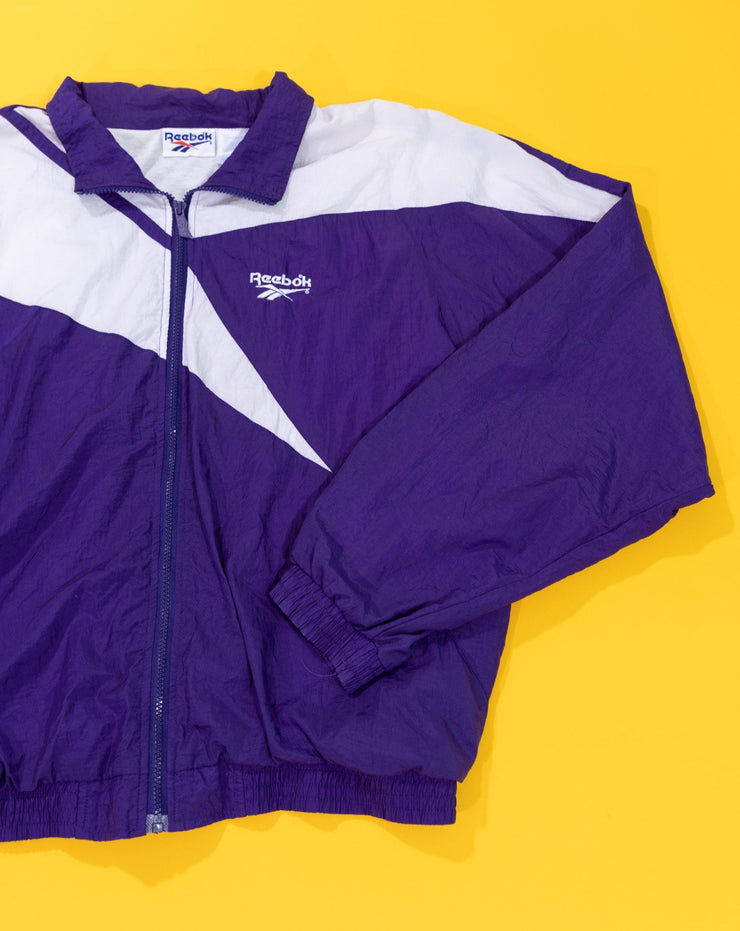 Vintage 90s Reebok Windbreaker Jacket (Purple) Retro Candy World