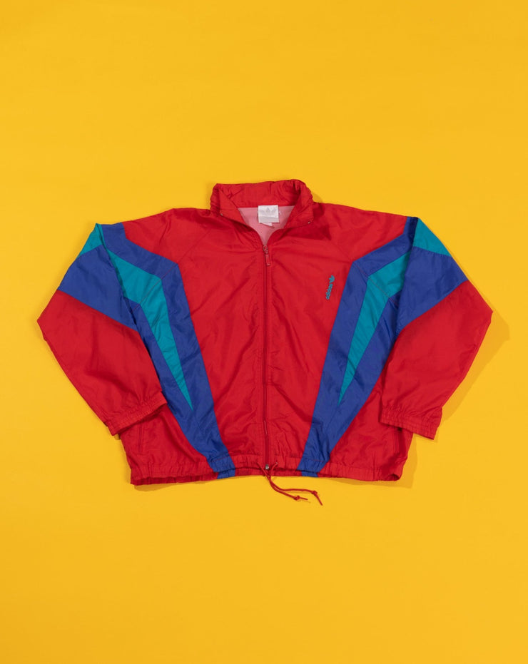 carpintero Bienes curva Vintage 90s Adidas Windbreaker Jacket (Red/Blue) – Retro Candy World