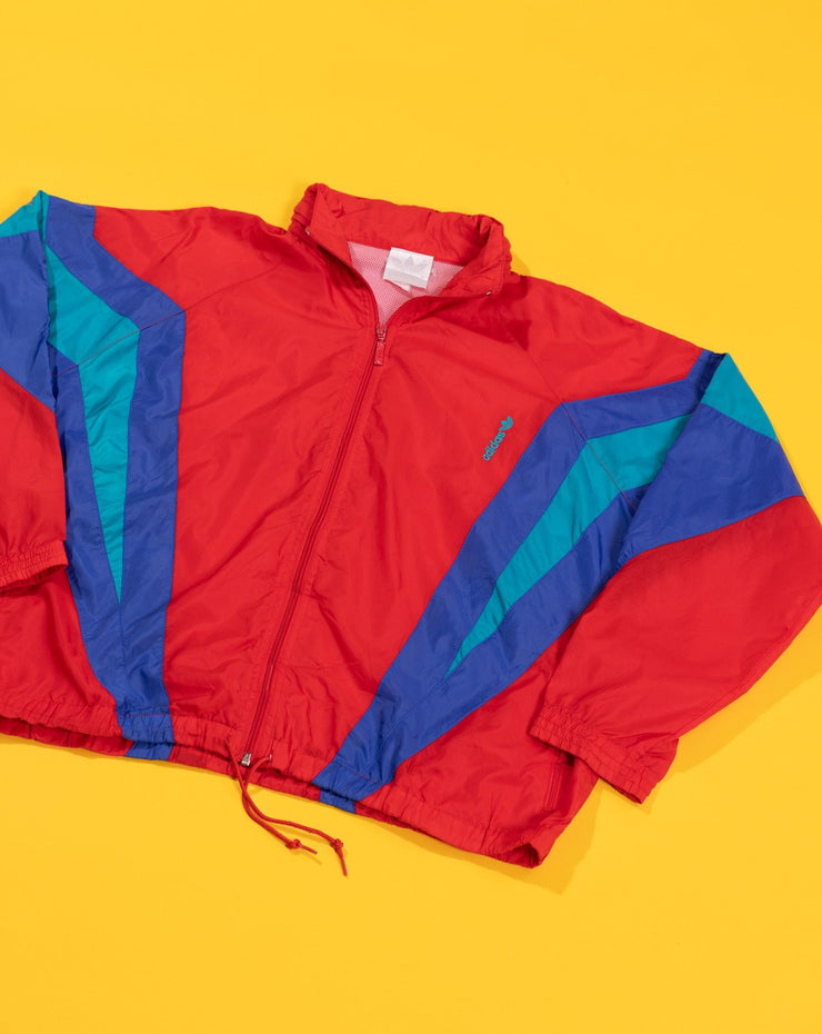 carpintero Bienes curva Vintage 90s Adidas Windbreaker Jacket (Red/Blue) – Retro Candy World