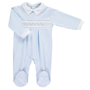 baby boy smocked babygrow