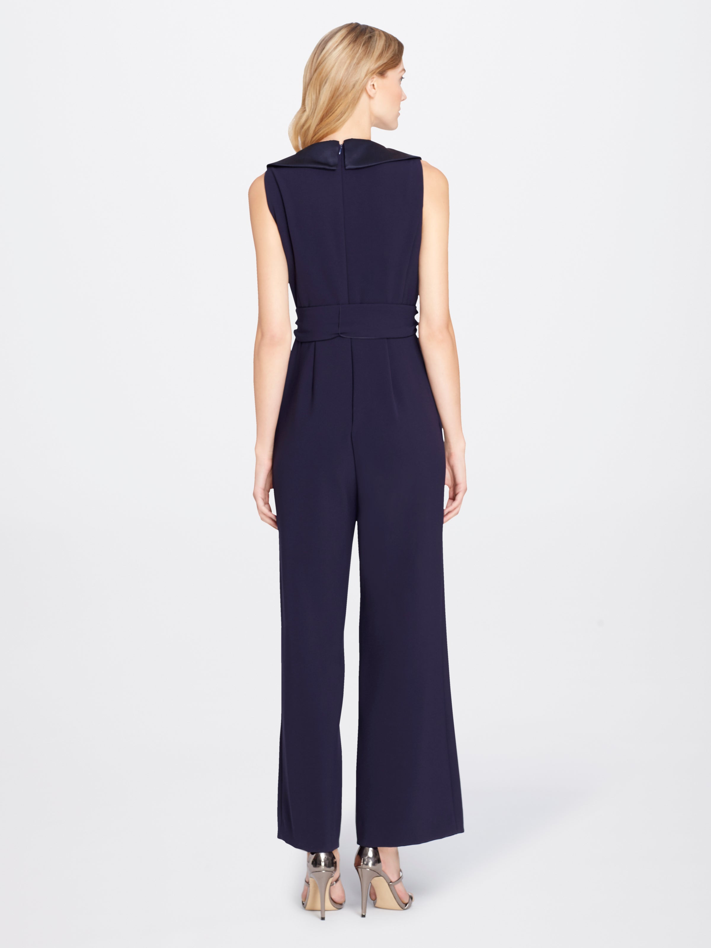 navy crepe jumpsuit