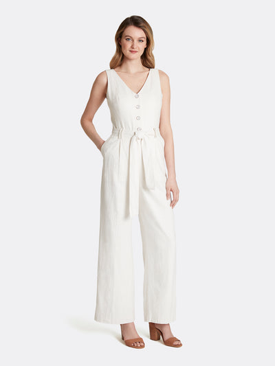 tahari white jumpsuit