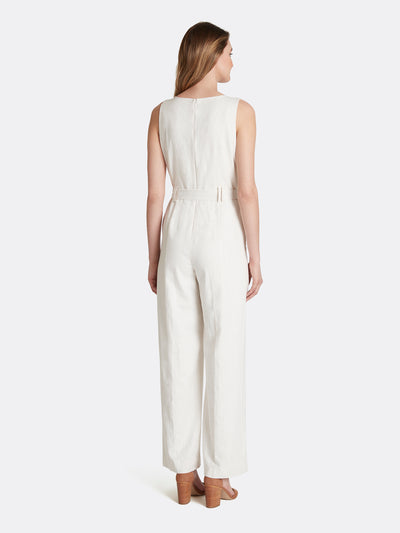 tahari white jumpsuit