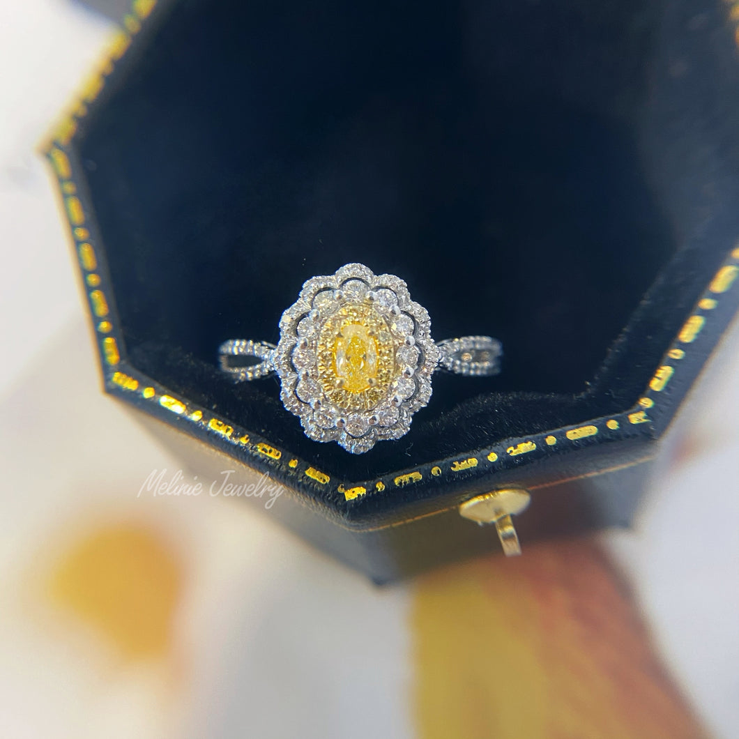 Sunflower Fancy Yellow Diamond Ring