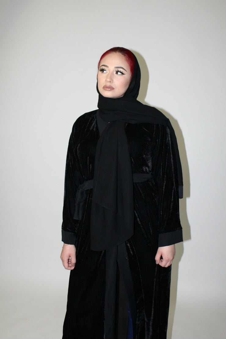 black abaya kimono