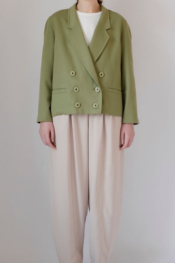 Crop Cashmere Wool Oversize Blazer Collection Nº2