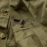 The Merchant Fox - Khaki Green Cotton Twill Safari Jacket