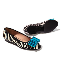 zebra ballet flats