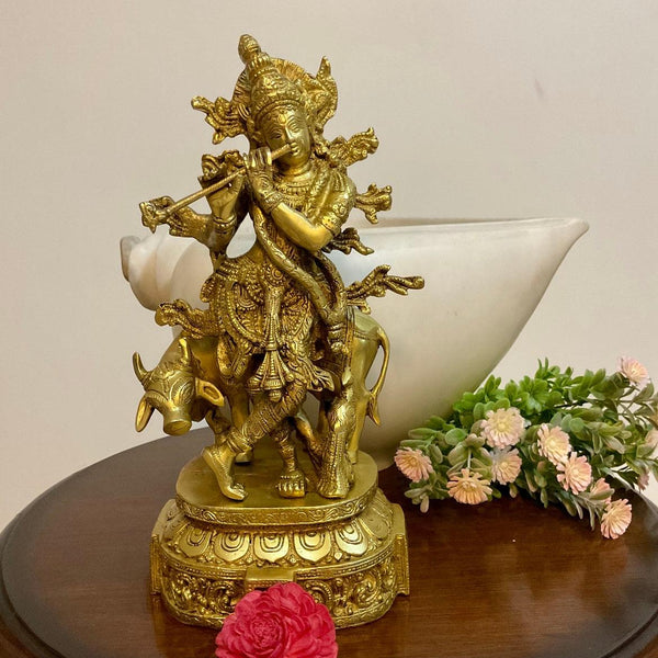 Divine Lord Rama Brass Statue with Stonework - 26 Inch