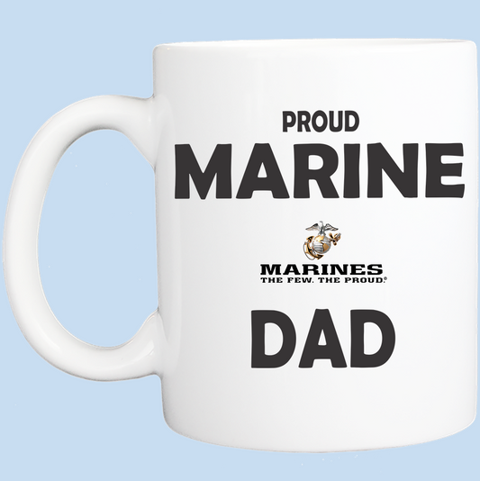 Proud Marine Mom/Dad Travel Mug - Red