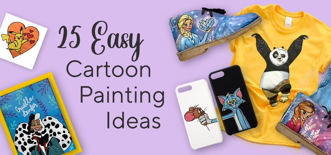 Cartoon painting ideas easy: 25 cartoon paintings &cartoon characters