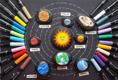 earth solar system of painted projects