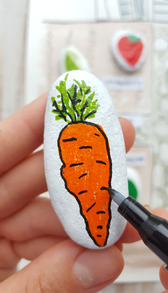 Painted Rocks Devoted To Fruit And Veggies