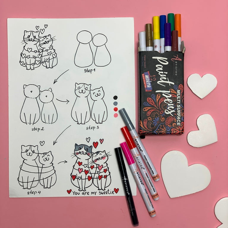 Tree Day And Night Sketch Pen Drawing Artwork - Kids Art & Craft