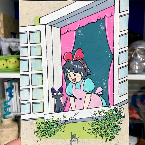 Kiki's delivery service anime drawing ideas