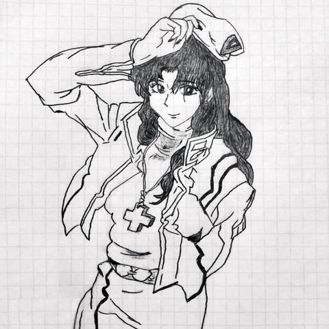 Female anime character in shirt Anime Drawing Black Anime Girl black  Hair manga png  PNGEgg