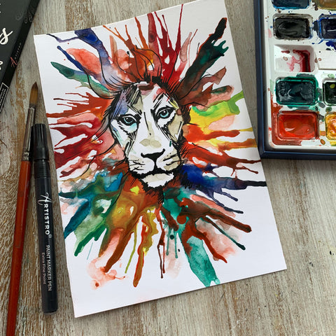 what to paint on canvas lion