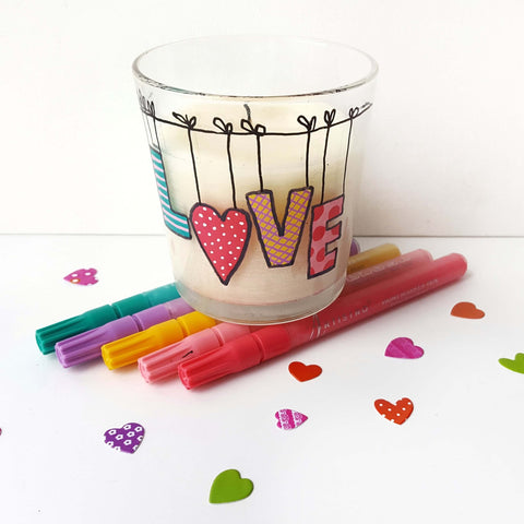 glass candle easy romantic love painting- romantic drawing ideas-love easy paintings