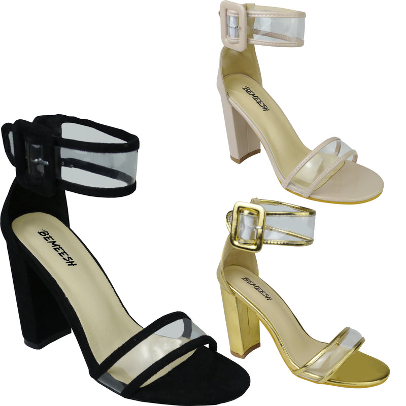 ladies perspex sandals