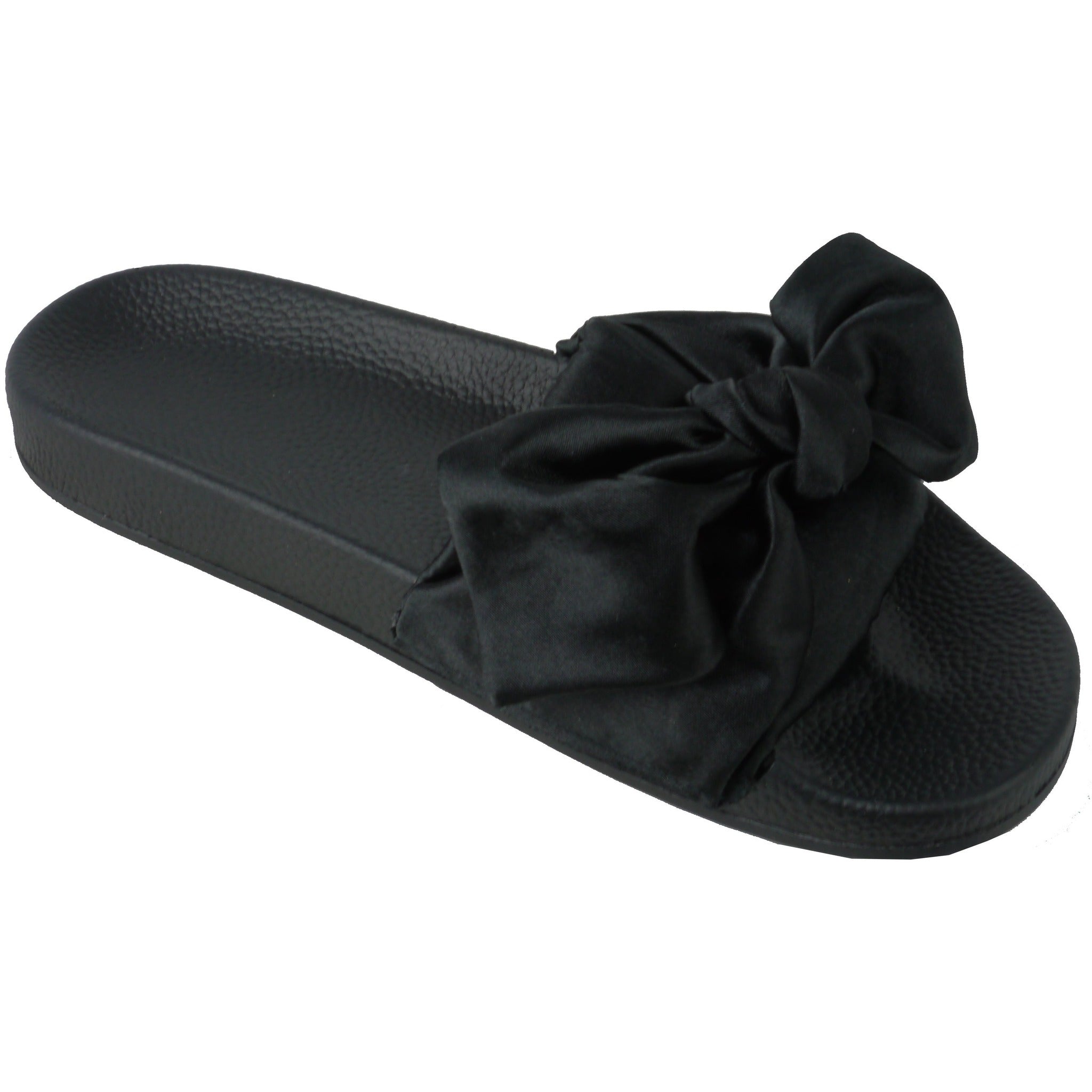 satin bow sliders