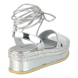 ladies diamante wedge sandals