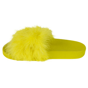fluffy feather slippers