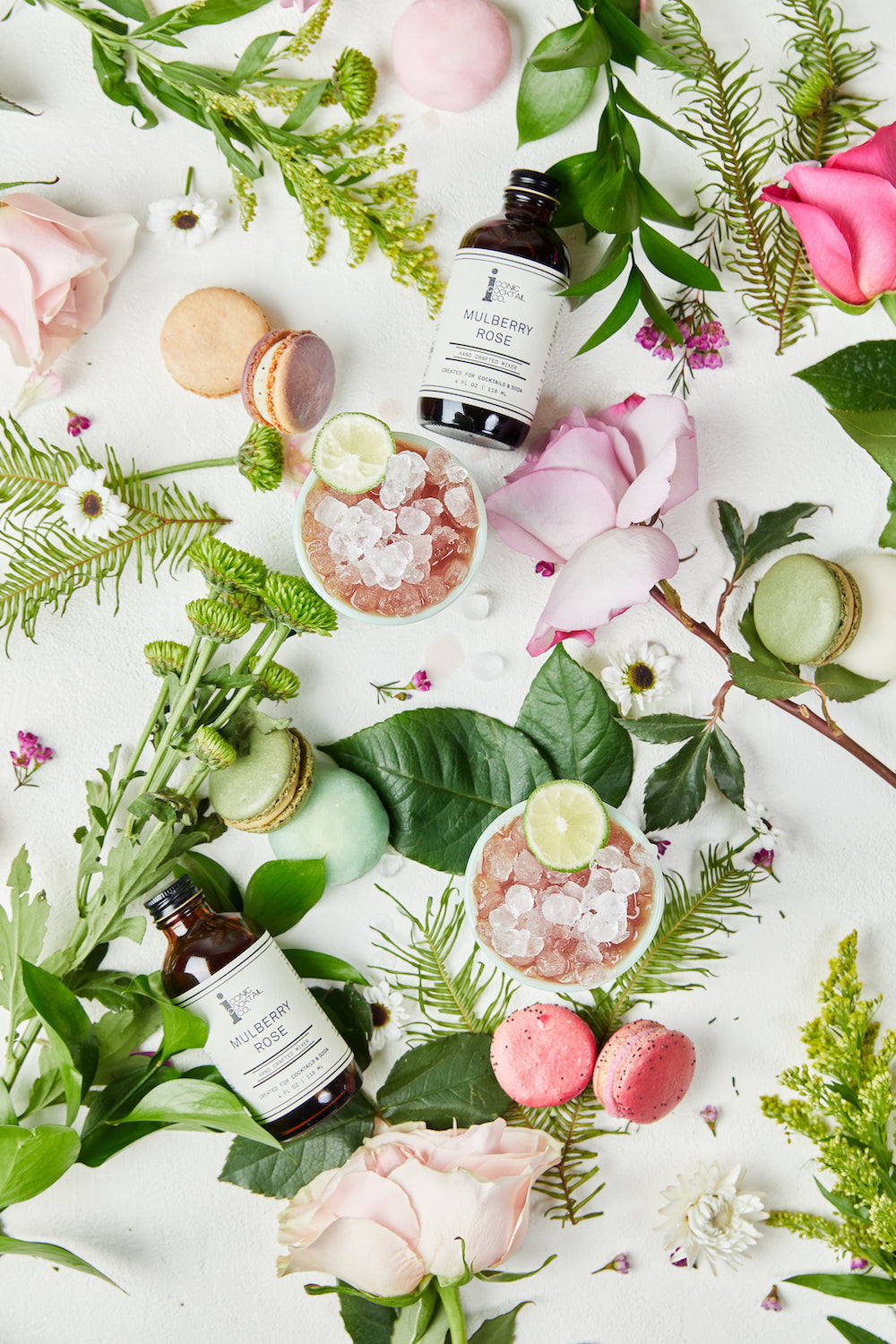 In this blog post, we created a delightful margarita made with our seasonal Mulberry Rose and Ana Maria’s Rosa Tequila. All these floral notes need a delicate treat and you can never go wrong with floral flavored macarons! Check out this blog for a winning Mother’s Day pairing of Margaritas and Macarons. 