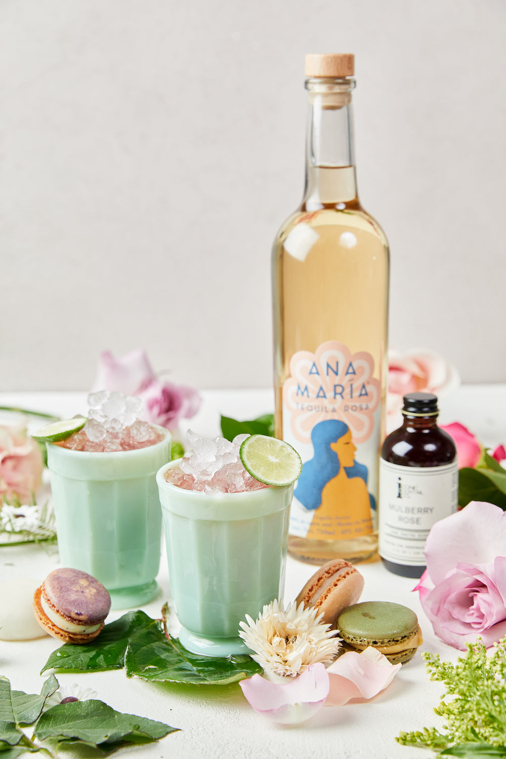 In this blog post, we created a delightful margarita made with our seasonal Mulberry Rose and Ana Maria’s Rosa Tequila. All these floral notes need a delicate treat and you can never go wrong with floral flavored macarons! Check out this blog for a winning Mother’s Day pairing of Margaritas and Macarons. 