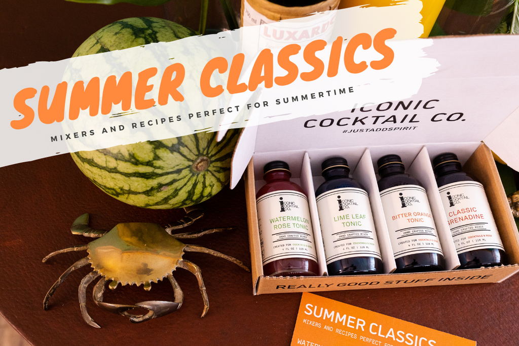 The perfect gift pack for summertime cocktails with handcrafted mixers and recipes