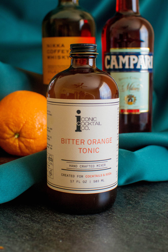 Iconic Bitter Orange Tonic stands out in bold coffee drinks or whiskey cocktails!