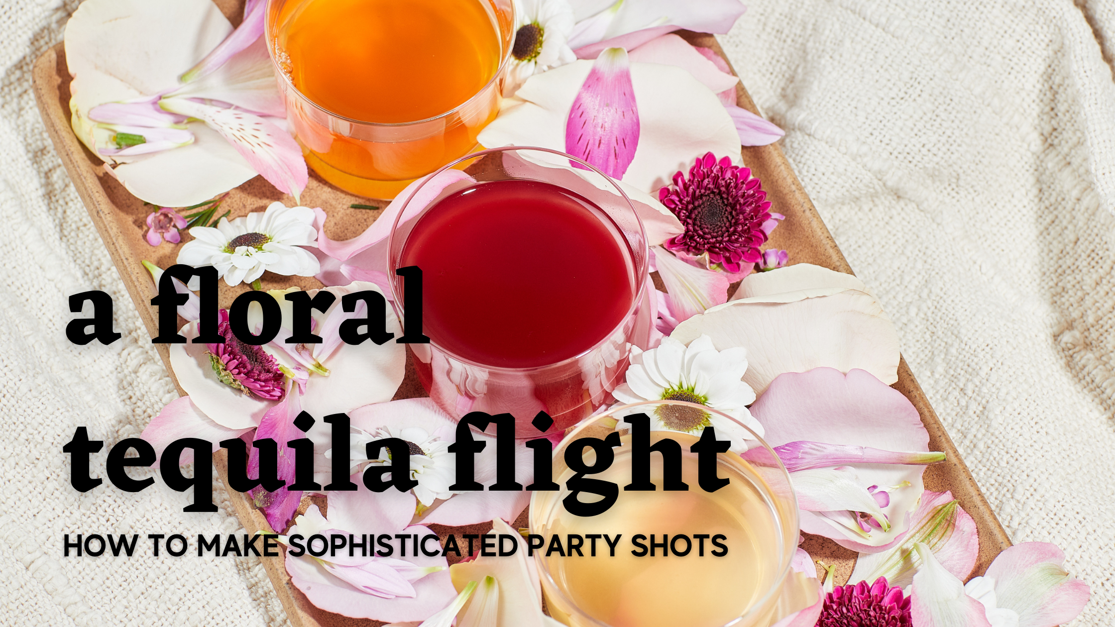 We’re turning the idea of “taking a shot” into a class act with this tequila flight of floral-inspired shooters. Made equal parts with Iconic Mixer and a quality tequila, these shots are designed to explore a floral-focused spirit. Check out this blog to learn more about the best way to serve shots, shots, sha-sha shots, shots….but with your pinky up. 