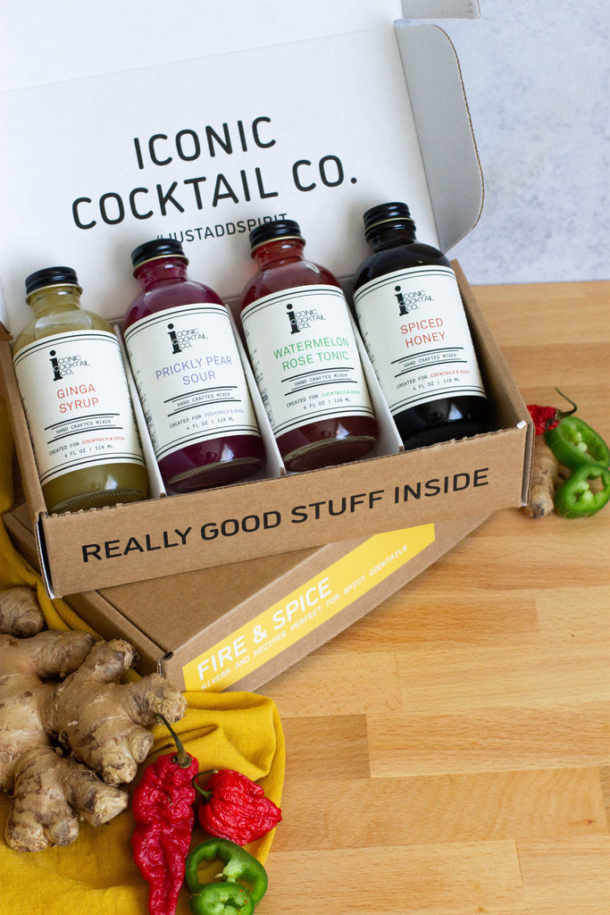 All of our Spirit Packs are curated collections of Iconic Mixers with artfully crafted recipes designed for specific styles of cocktails. This cocktail mixer kit makes the perfect gift or a way to discover a new recipe. 