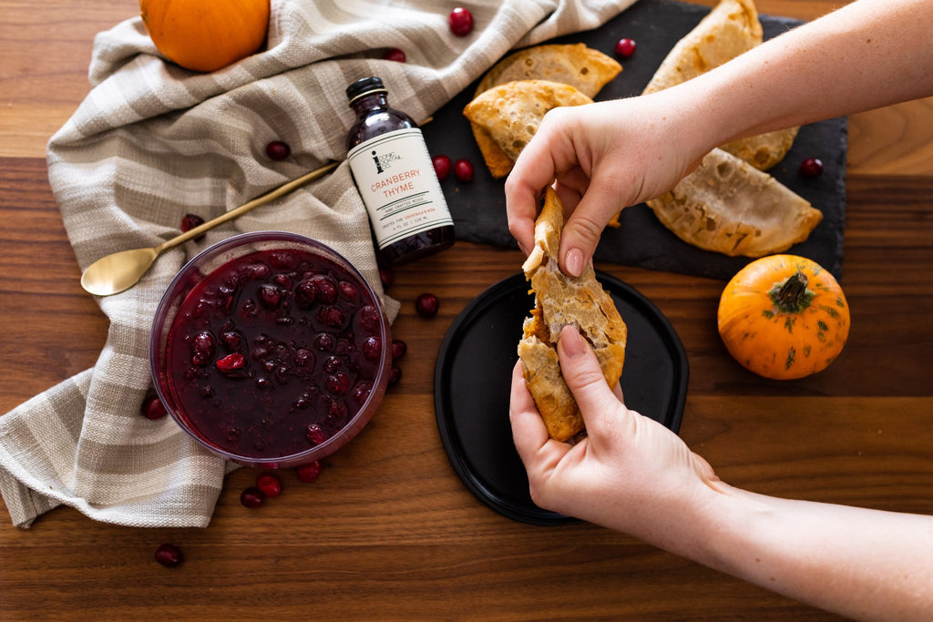 A sweet and spicy cranberry dip with Trader Joe’s Pumpkin Empanadas