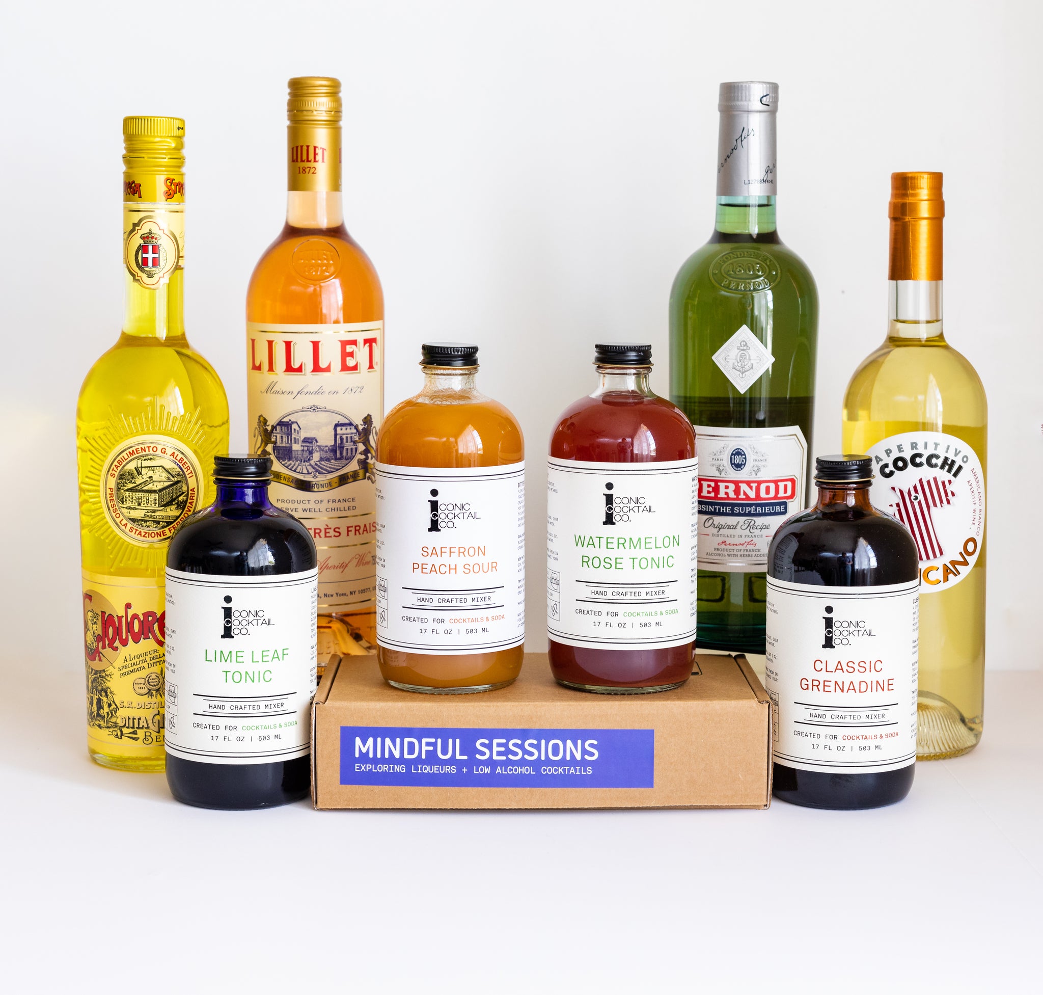 A fun way to sip and explore new cocktails at home is in the Iconic Spirit Packs. Enjoy four mixers expertly curated to pair with your favorite spirits or explore new cocktail styles. Each pack contains a combo of small-batch seasonals and signature flavors bundled with one-of-a-kind recipes created in-house by our expert mixologist. 