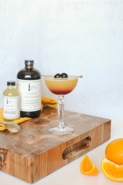 A well made ginger syrup can balance out sweetness of ingredients like orange juice and grenadine. Iconic's Ginga Syrup is the perfect ingredient to add to your home bar! Find a bottle at www.iconiccocktail.com!