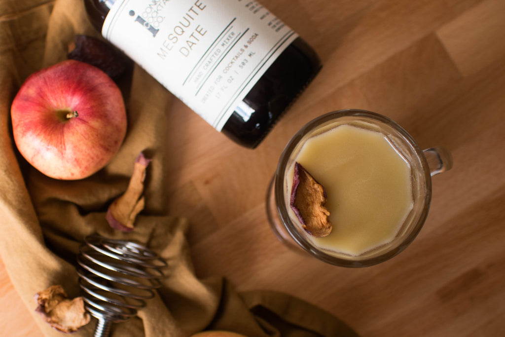 Hot buttered rum cocktail made with Iconic Mesquite Date 