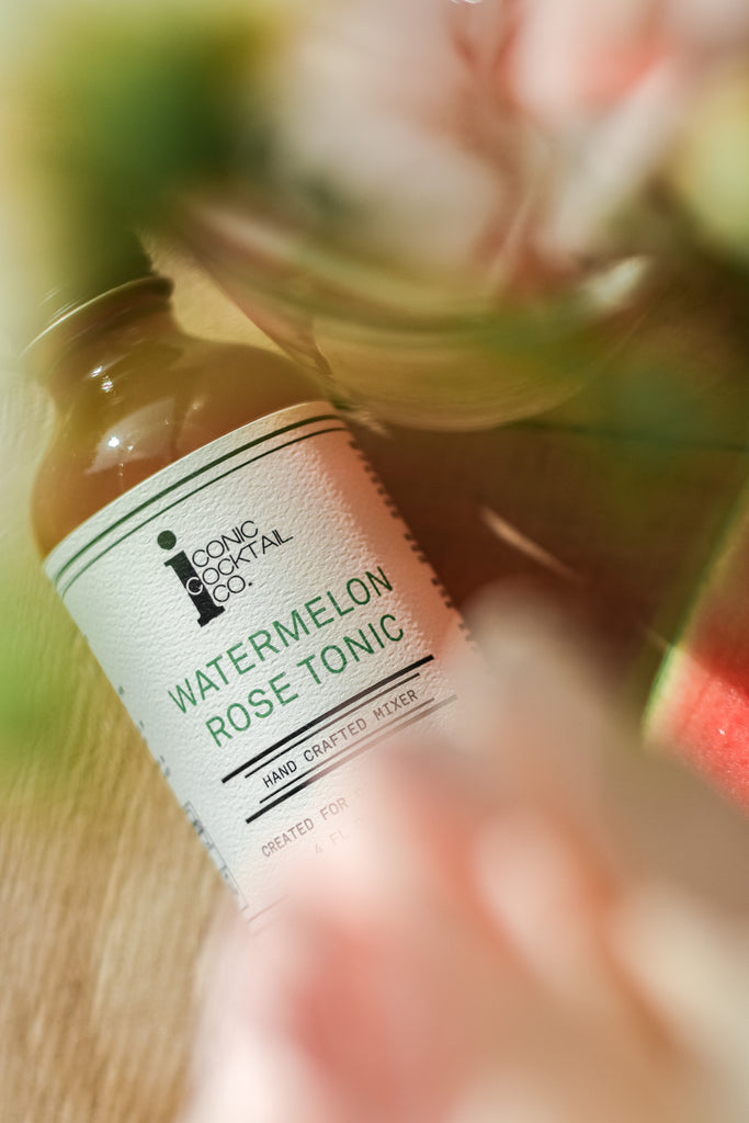 Iconic Watermelon Rose Tonic, a seasonal mixer made to highlight everything we love about summer. Use this flavor to make refreshing margaritas, gin and tonics, frozen daiquiris, or watermelon lemonades