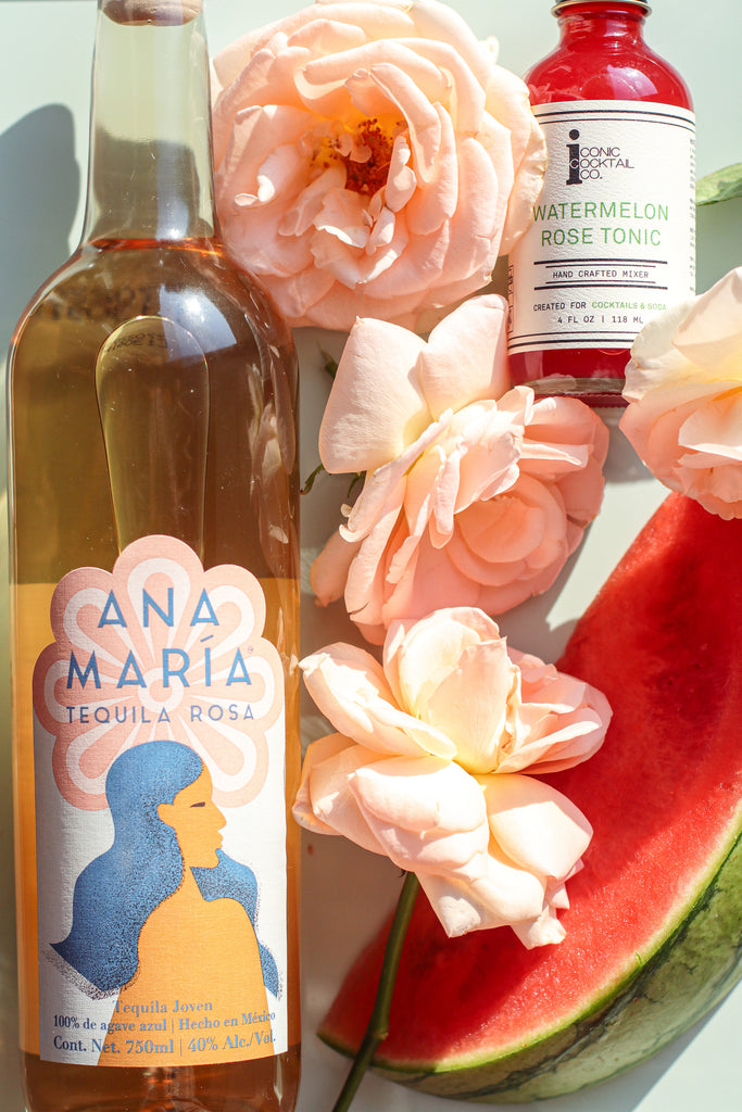 Iconic Watermelon Rose Tonic, a seasonal mixer made to highlight everything we love about summer. Use this flavor to make refreshing margaritas, gin and tonics, frozen daiquiris, or watermelon lemonades