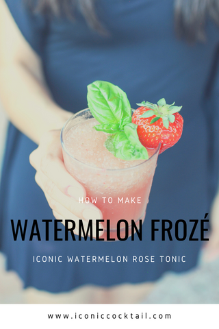 Watermelon Rose Tonic Froze cocktail recipe 