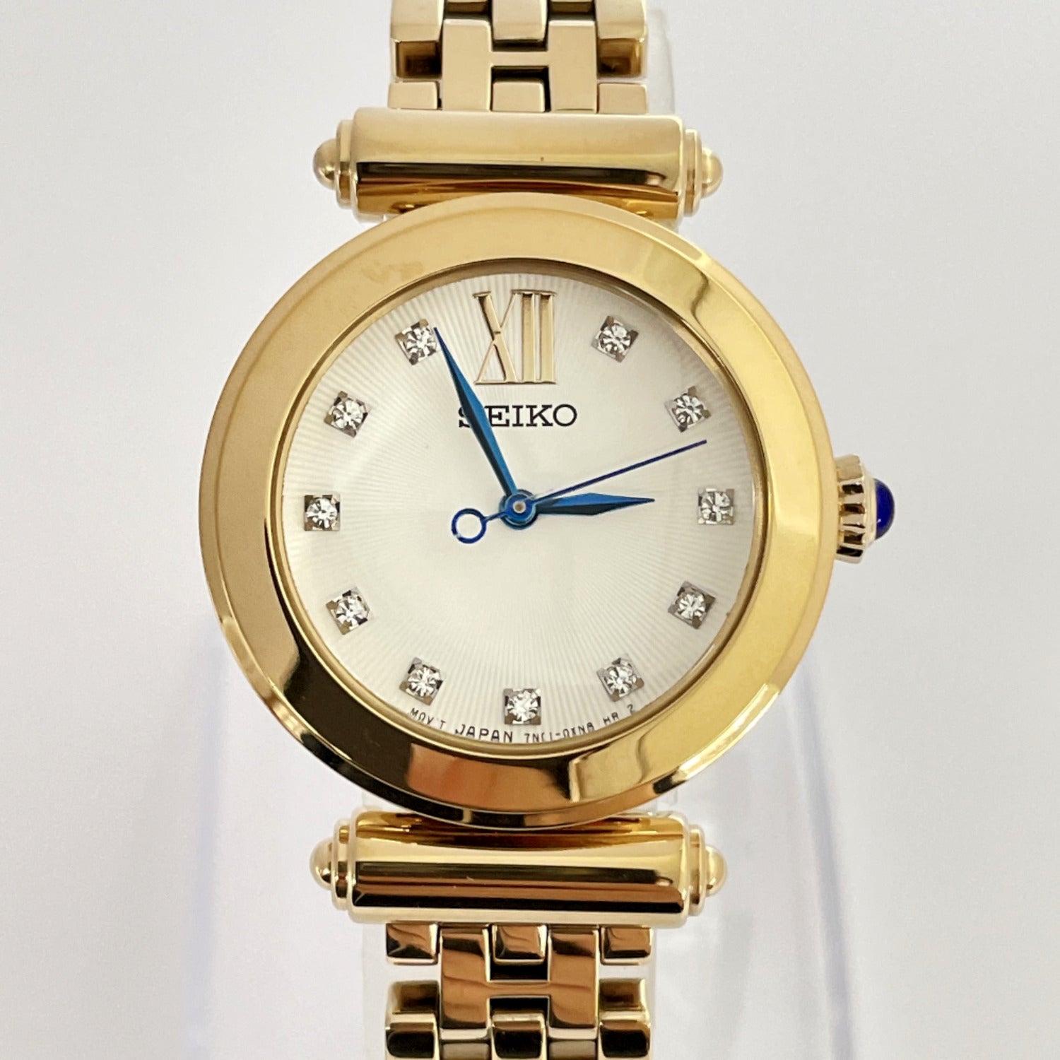 SEIKO Watches 7N01-0GZ0 Swarovski Stainless Steel gold Women Used –  