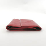 LOEWE Tri-fold wallet leather Red Women Used - JP-BRANDS.com