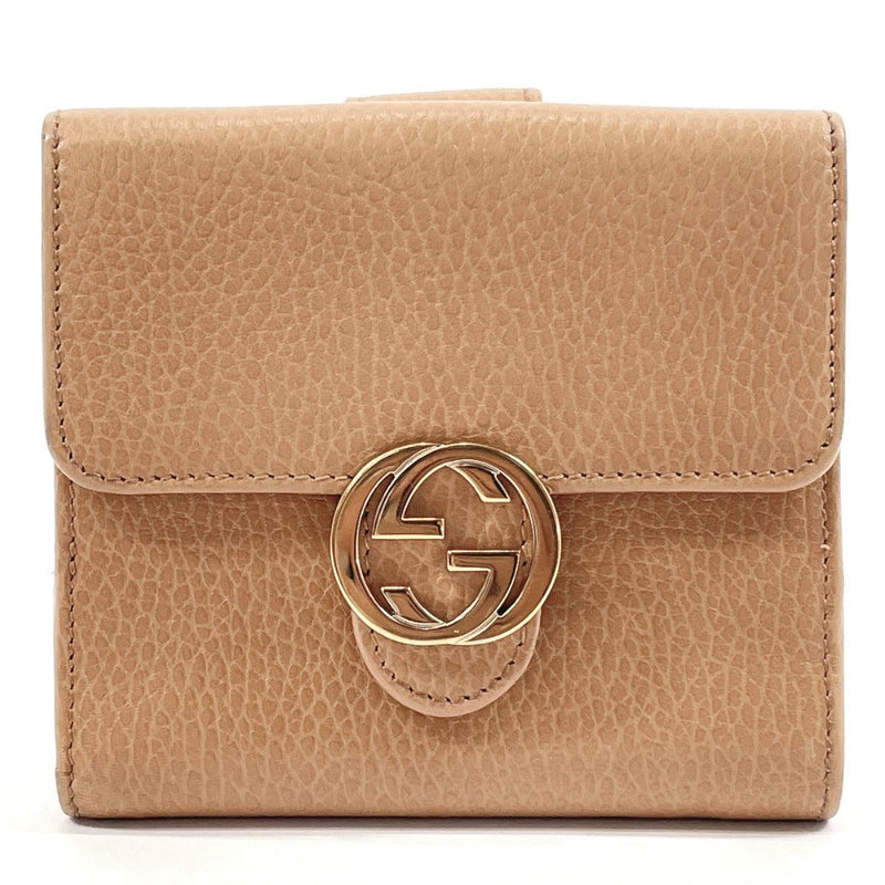 GUCCI wallet 615525 Double Sided wallet Interlocking G leather beige W –  