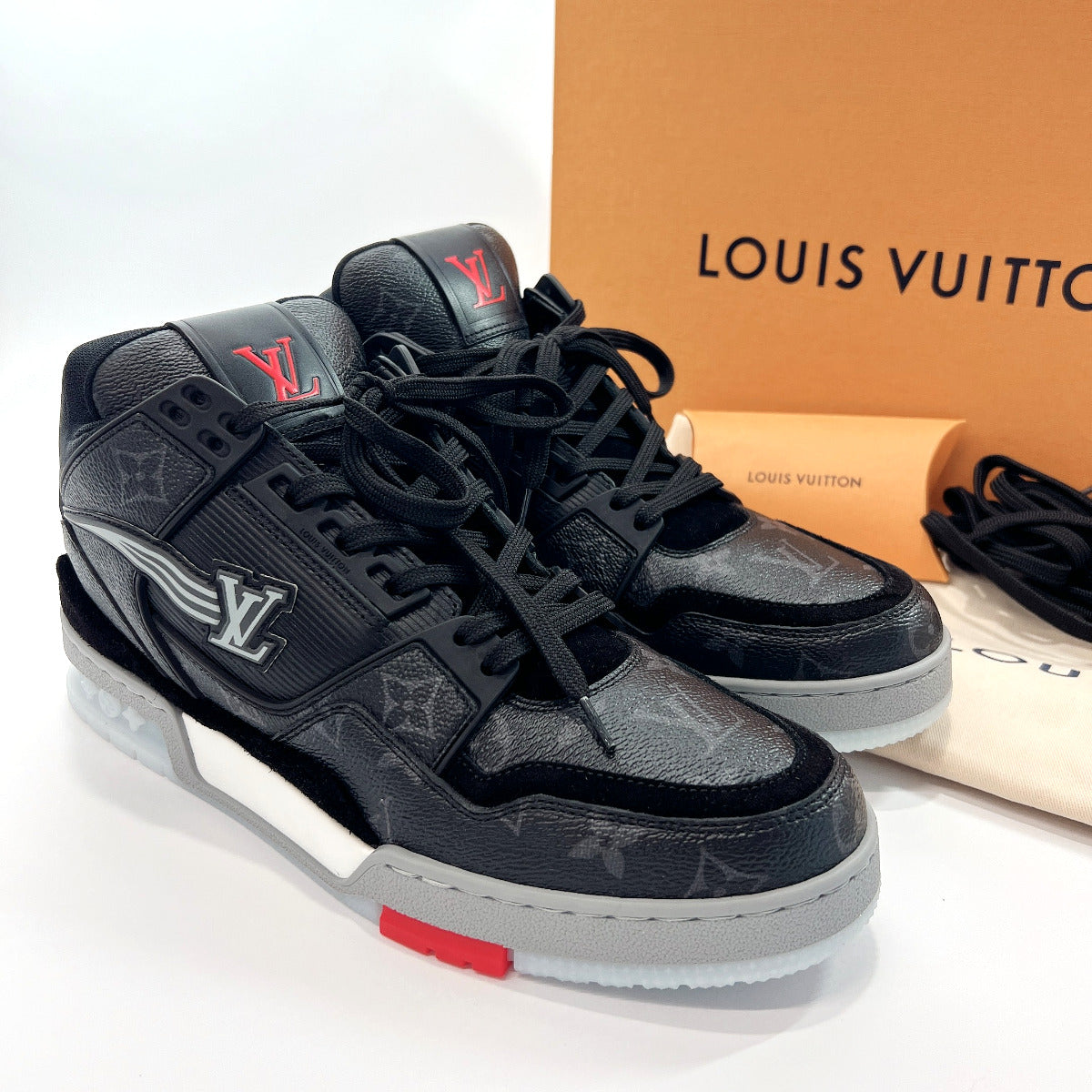 LOUIS VUITTON sneakers 1A8AAA LV trainer line sneakers leather/rubber ...