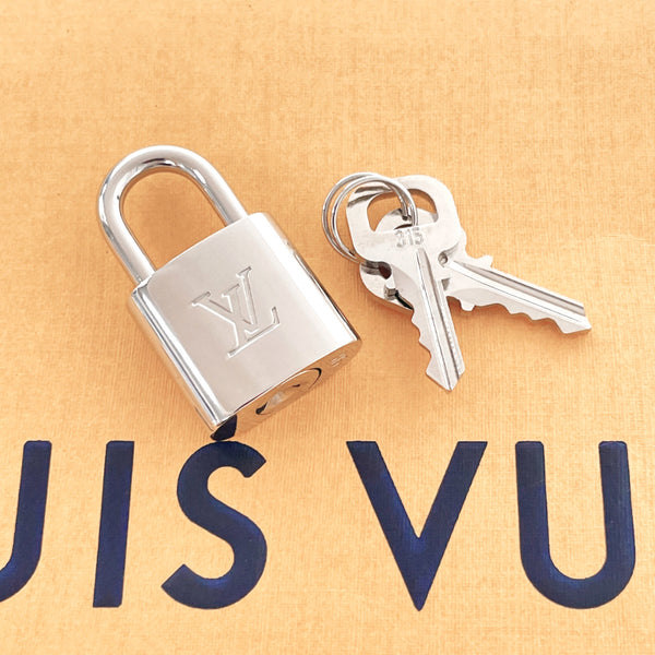 Louis Vuitton PadLock Lock &2 Key Brass Silver Number 315