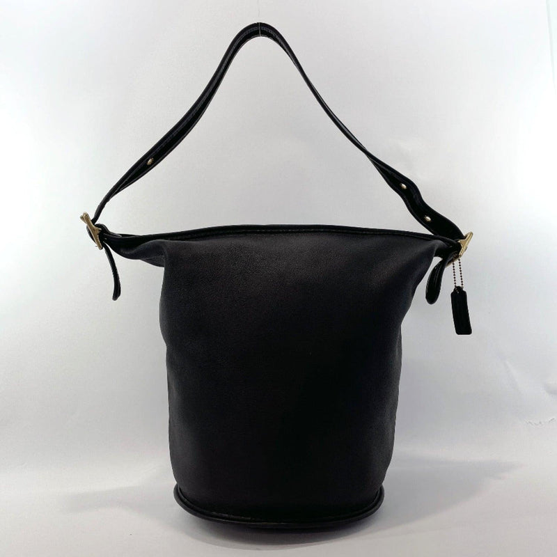 COACH Shoulder Bag 9085 Old coach bucket leather Black Women Used