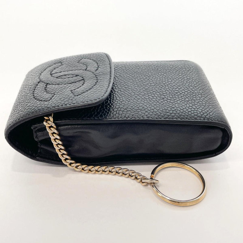 Chanel micro pouch cigarette case black caviar  wwwchanelvintagenet