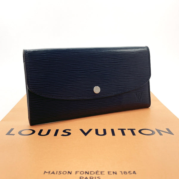 Authentic Louis Vuitton Epi Leather Portefeuille Emilie Wallet Indigo blue