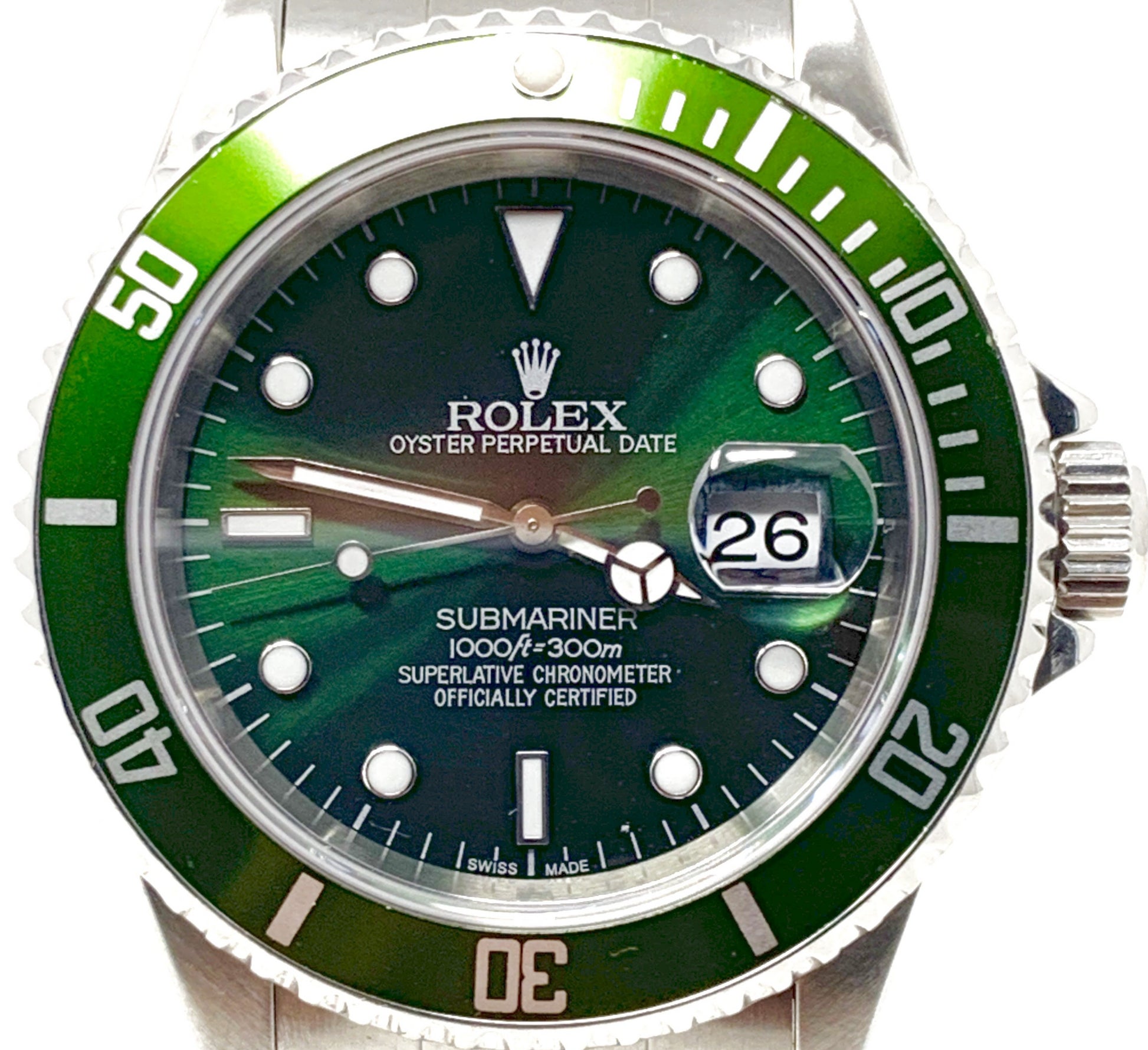 Rolex Men's Submariner 16610 Green oyster – Luxury Diaz